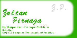 zoltan pirnaga business card